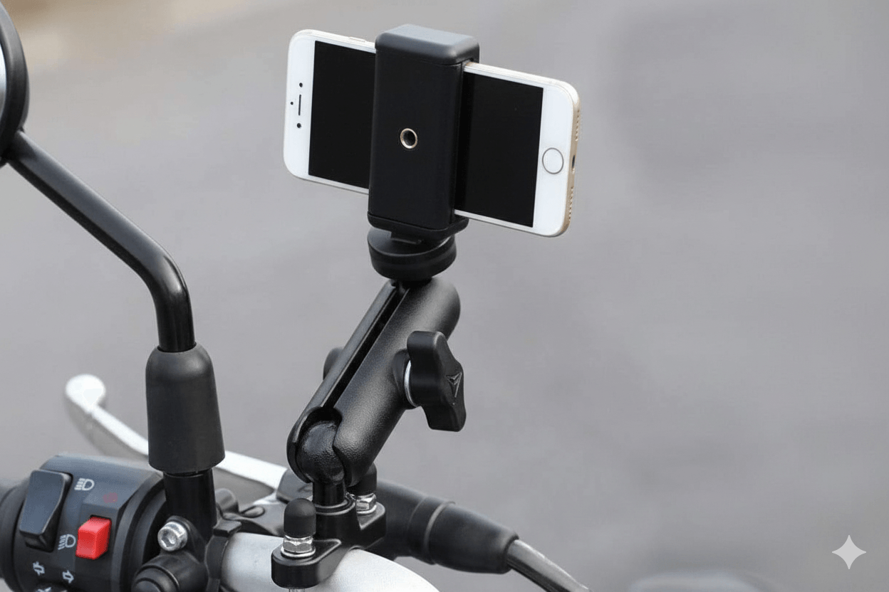 2 In 1 Bike Mobile Holder X Grip For Scooter - Black 1