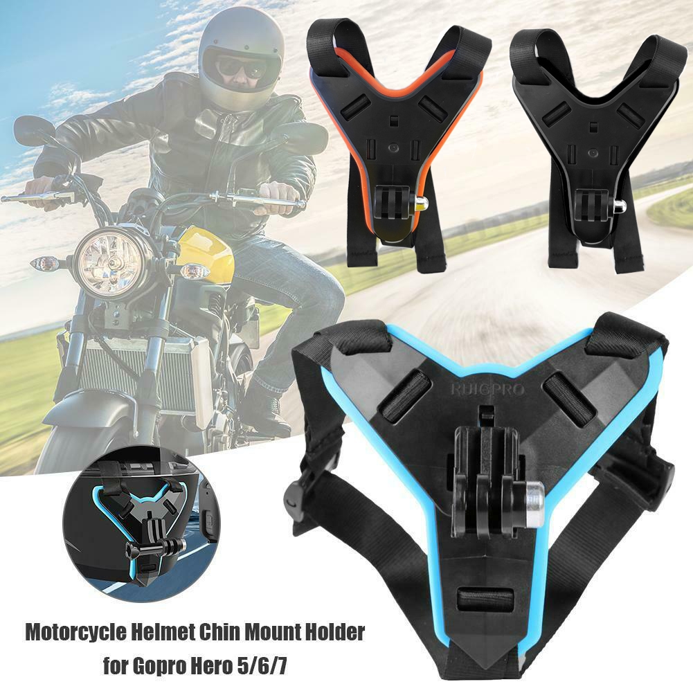 Motorcycle Helmet Chin Strap,Chin Mount And Chin Adapter For Gopro Hero 9, 8, 7, (2018), 6 5 4 3, Hero Black, Session, Xiaomi Yi, SJCAM Action Camera 1