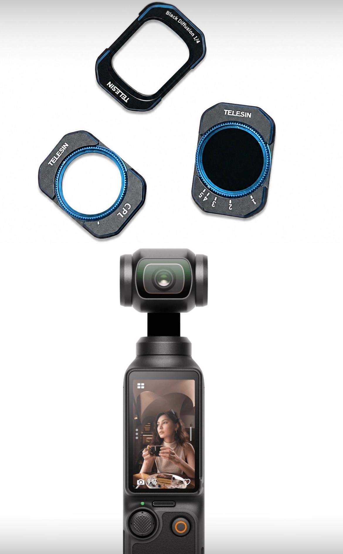 TELESIN Magnetic Filter Kit for DJI Osmo Pocket 4/3 1