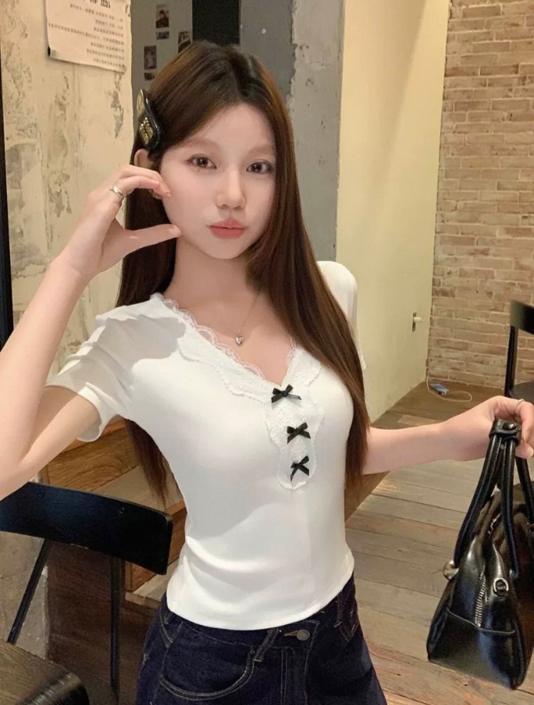 New Summer Special Free Size V Neck Half Sleeve T shirt For Women 1