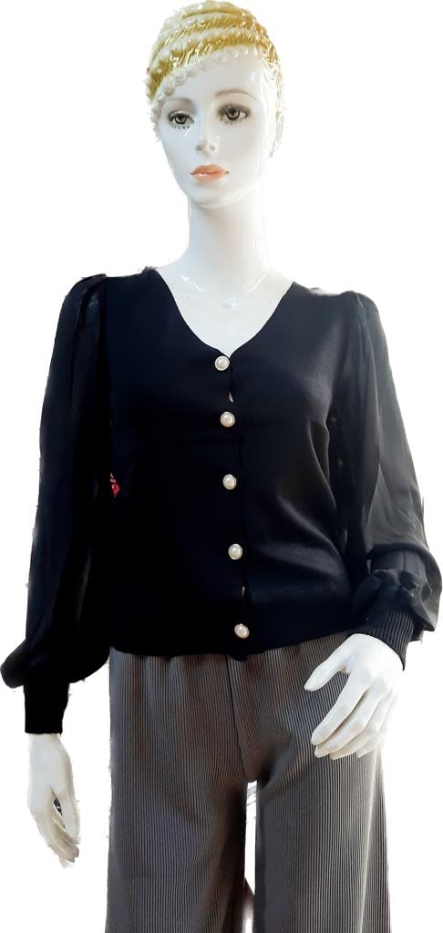 Front Buttons V-Neck T-Shirts For Women 1