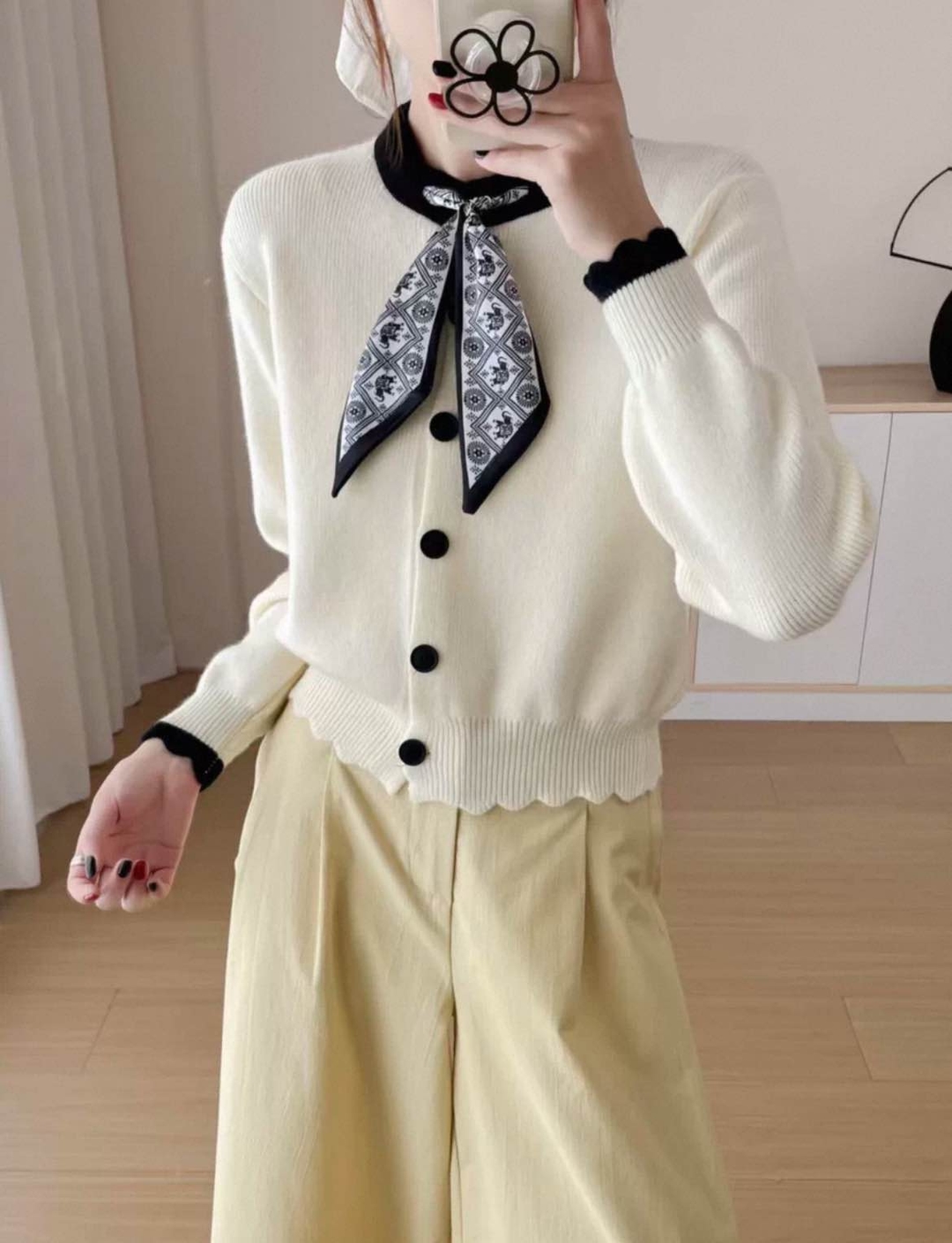 New Winter Special Full Sleeve Bottom Woolen Creoup Plain Cardigan Sweaters For Women 1