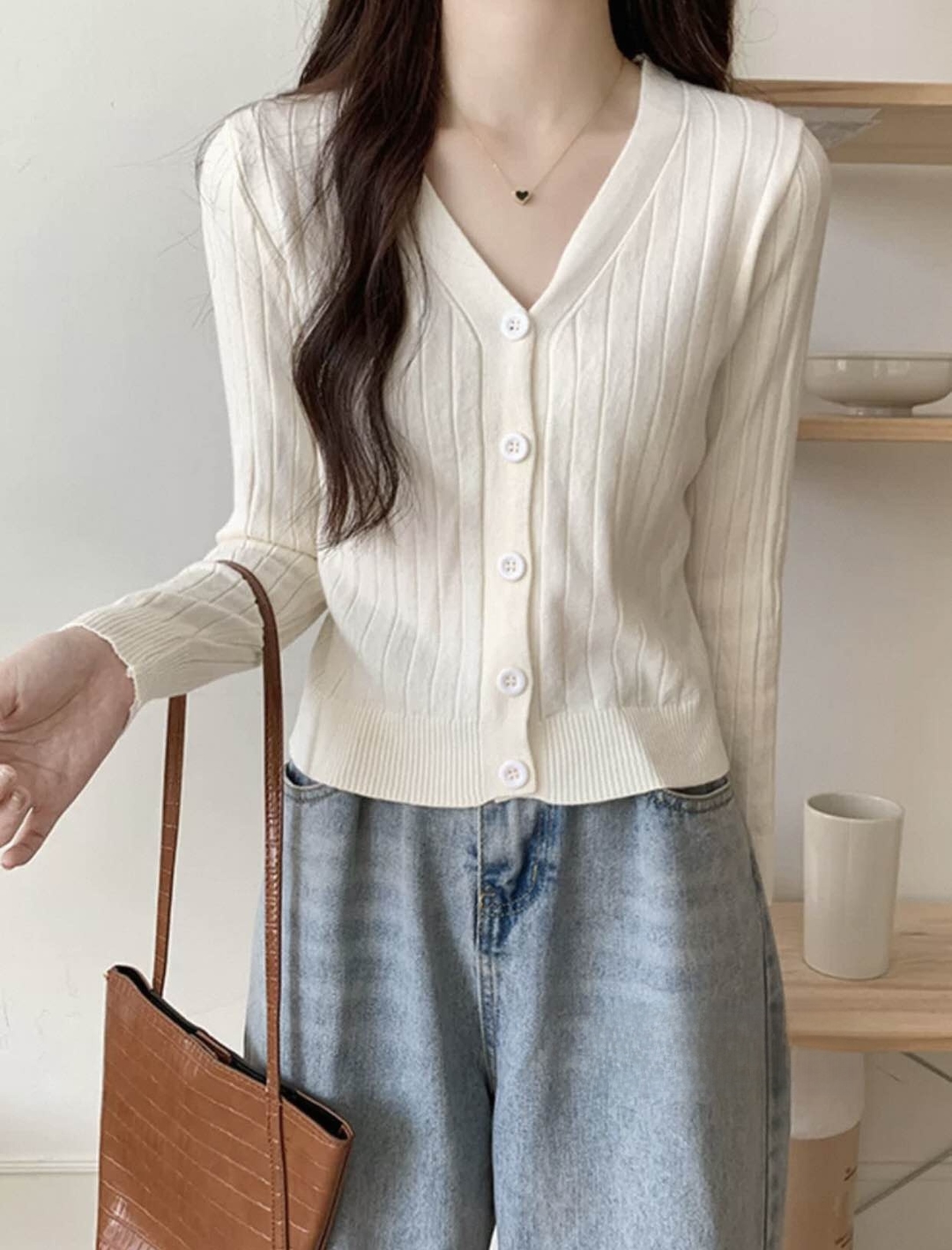 New Full Sleeve Croup Bottom Cardigan Outer For Women 1