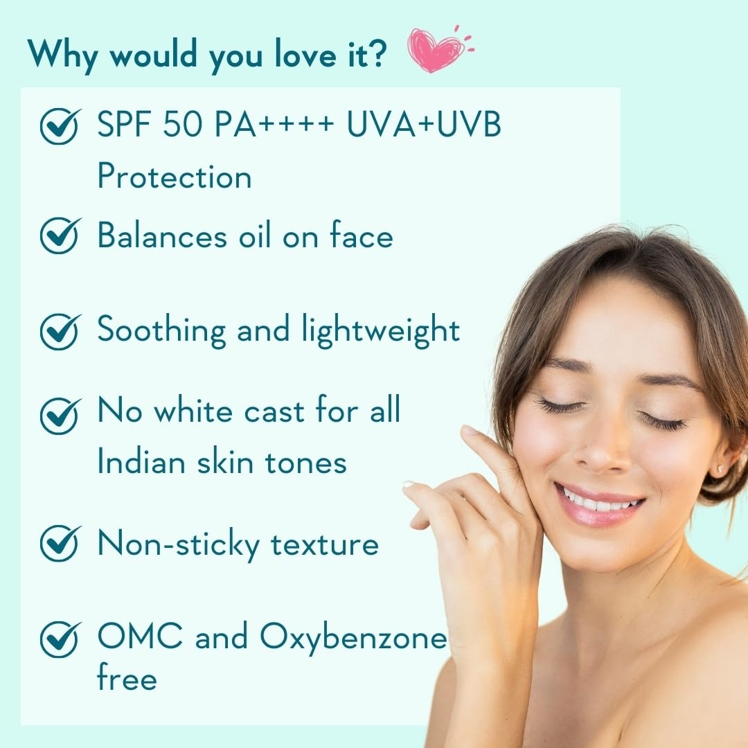 WishCare 5% Niacinamide Oil Balance Fluid Sunscreen SPF 50 PA++++ - Light & Matte Sunscreen for Oily Skin with Broad Spectrum Protection & No White Cast - 50g 3