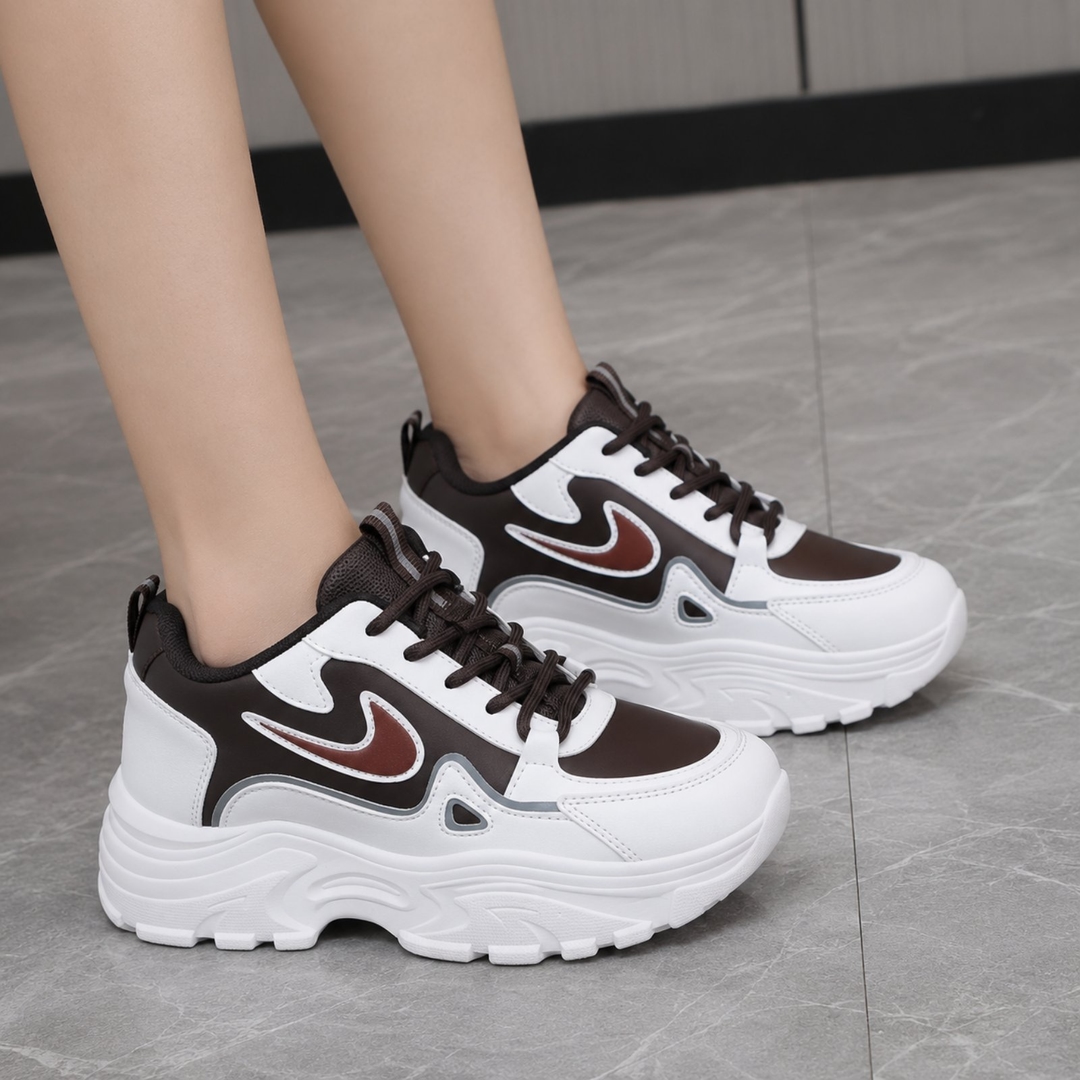 Luxury Korean Wedge-Heeled Sneakers for Ladies 1