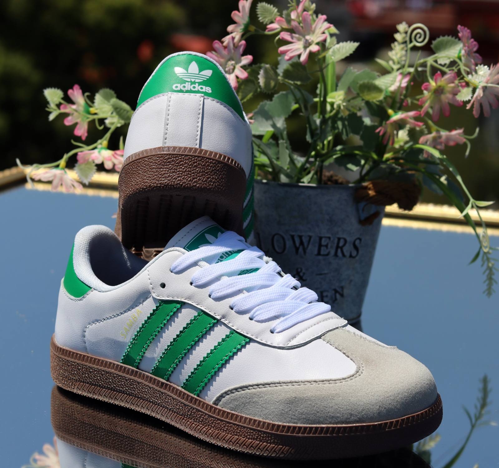 Samba Classic Premium White Black Sneakers For Women 1