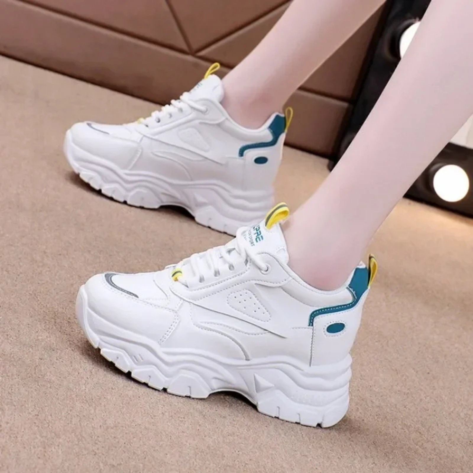 Ladies Korean Heel Sneakers Shoes 1