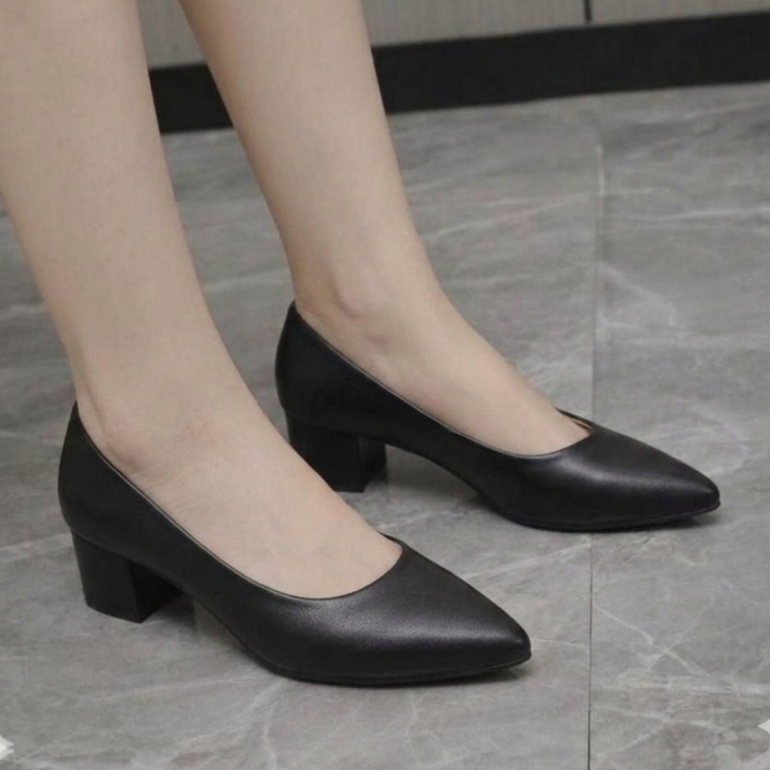 Premium Covered-Toe Platform Block Heel Pumps for Women – Elegant, Comfortable & Modern Style 1