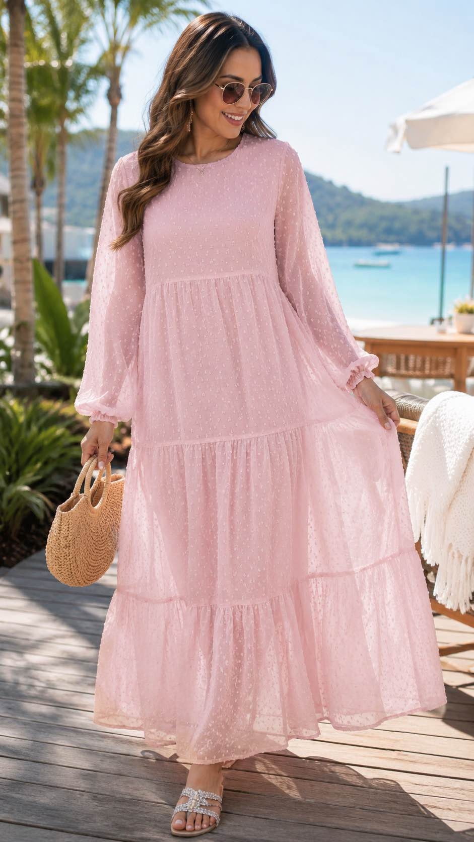 Chiffon One Piece Long Dress 1
