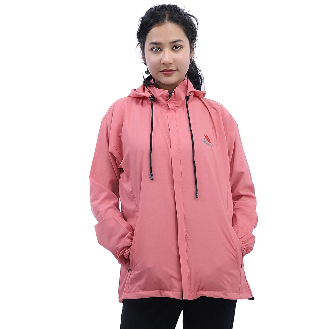 Pink Color Lightweight Windcheater for Women 1