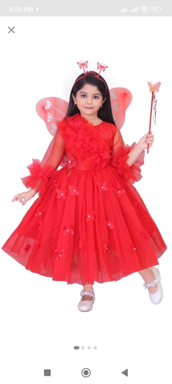 Girls Pari Frock Butterfly Set 1