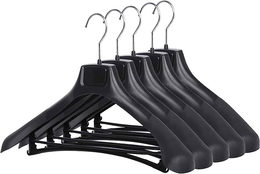 Wide Plastic Clothes Hanger for Suits Jackets And pants(2 piece) 1