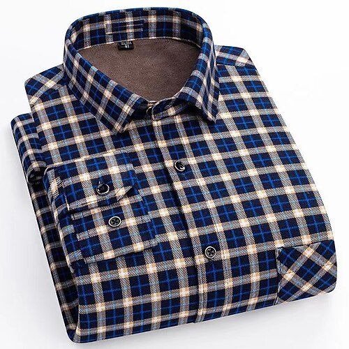 Woolen Check Shirt With Inner Fur For Men 1