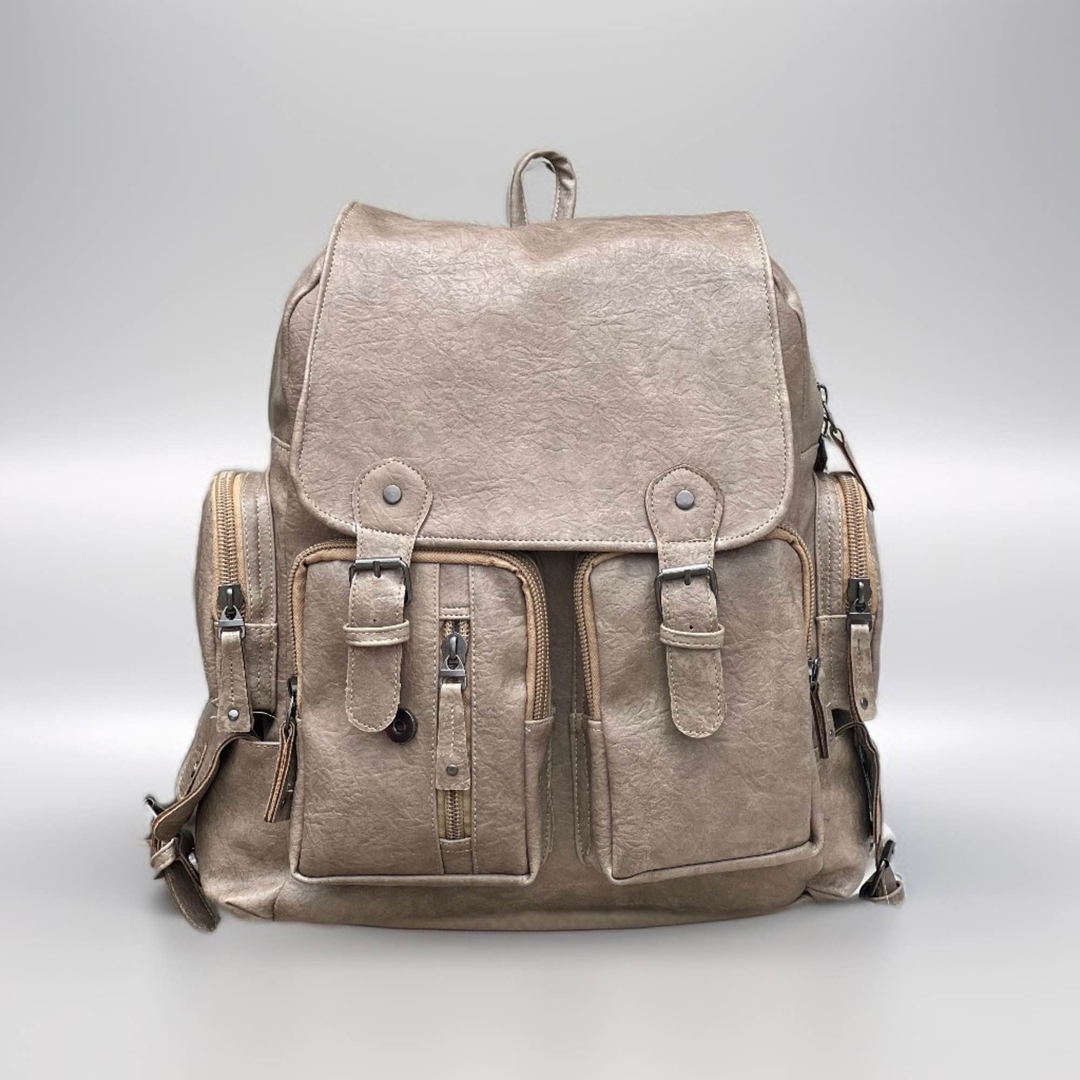 Brand Men's Backpack Large Capacity Casual Men's PU Leather Bag| Suitable For  Student And  Traveling Purposes 1