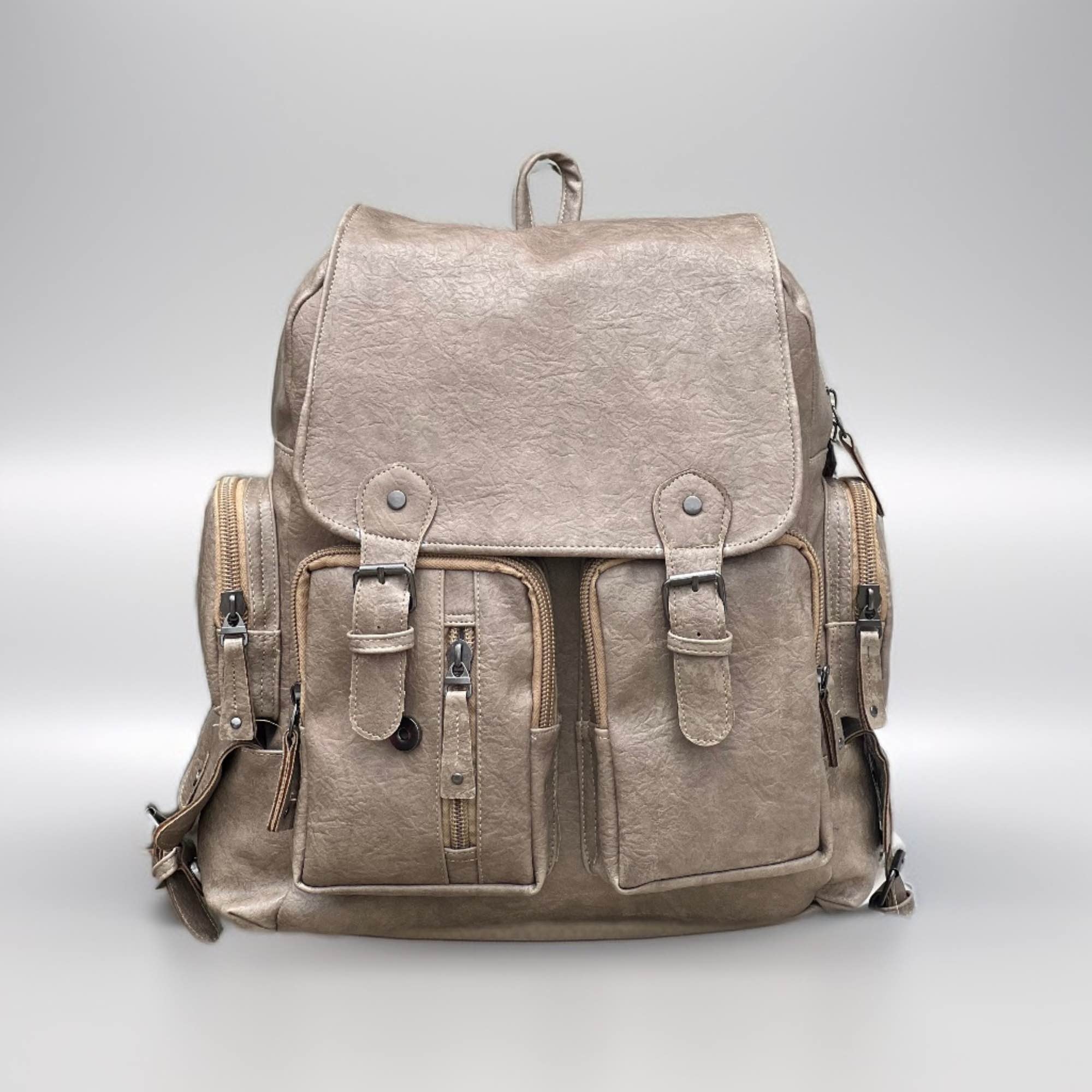 Brand Men's Backpack Large Capacity Casual Men's PU Leather Bag| Suitable For  Student And  Traveling Purposes 1