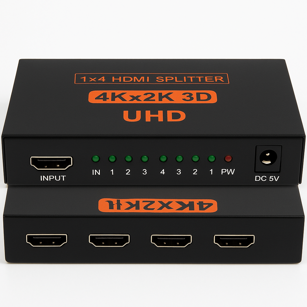 1 X 4 Hdmi Splitter With 1 Input & 4 Outputs 1