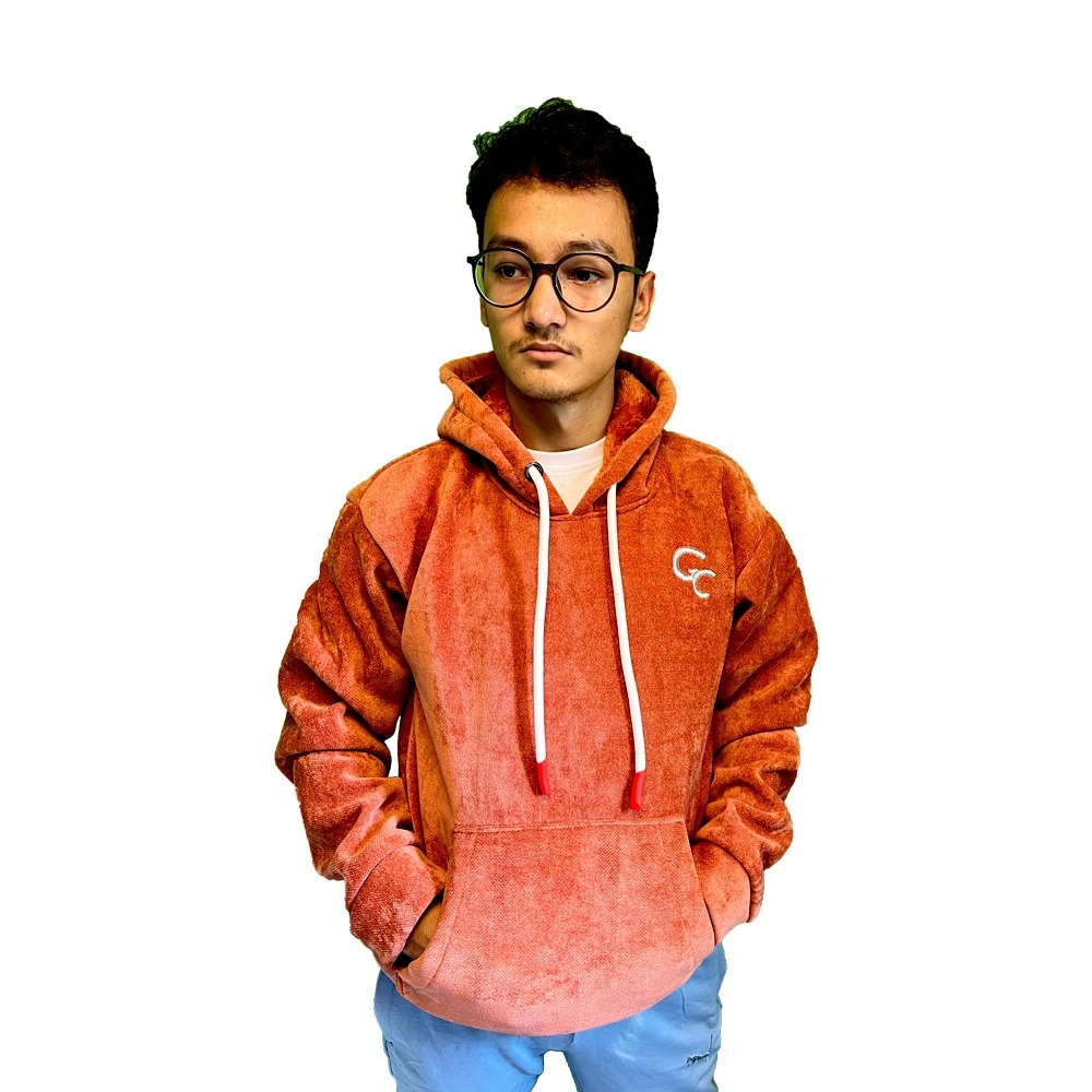 Orange Premium Courtois Fleece Hoodie For Men 1