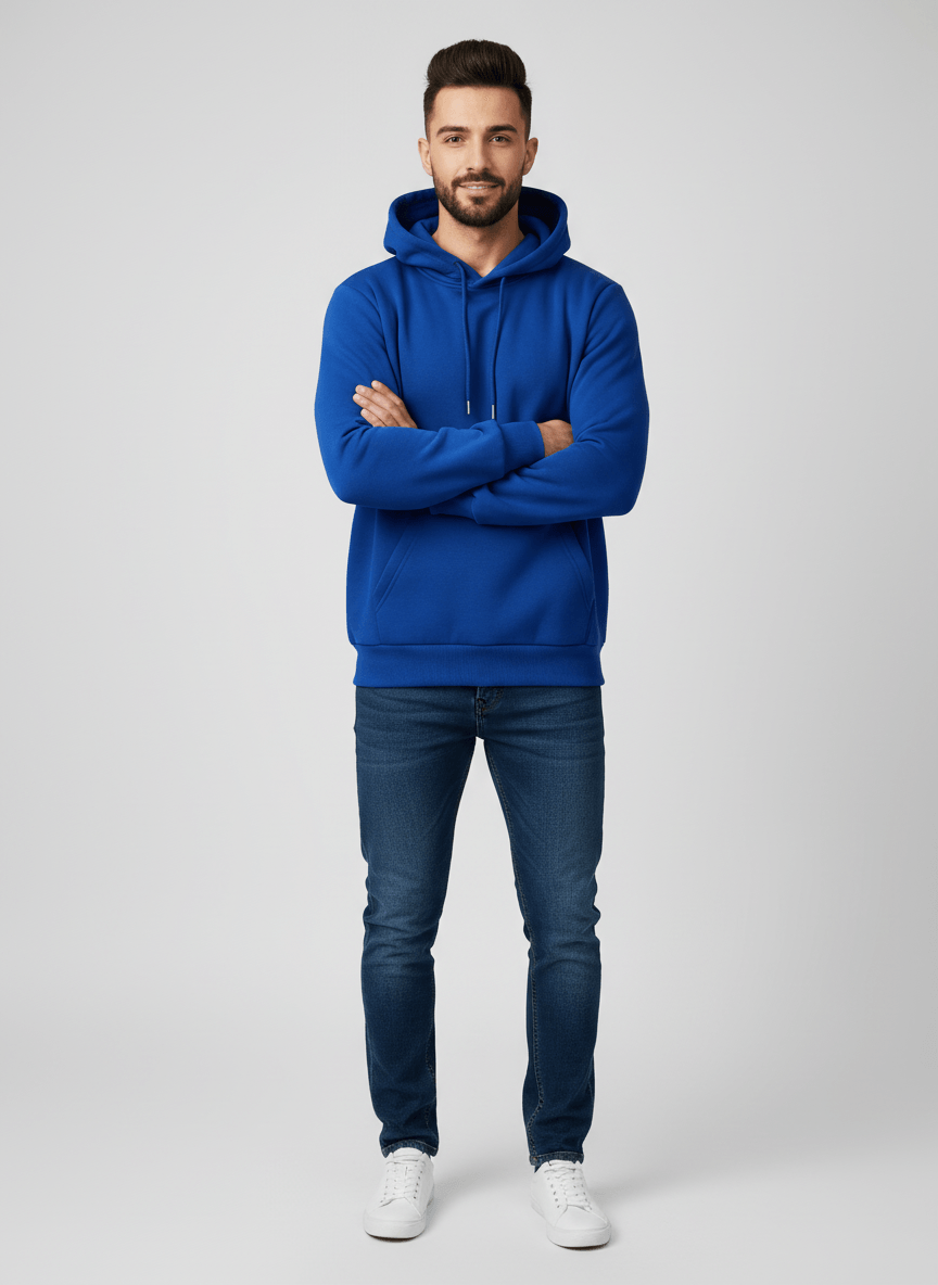 Cotton Fleece Hoodie For Men 1