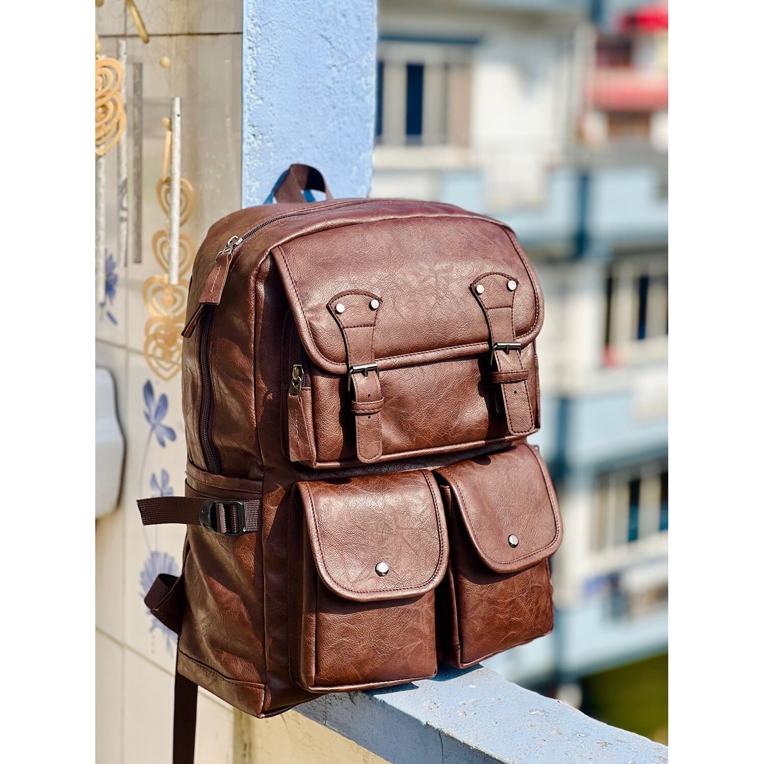 Best Leather Bag For Unisex| Backpack Genuine PU Fabrics For College And Office Purposes 1