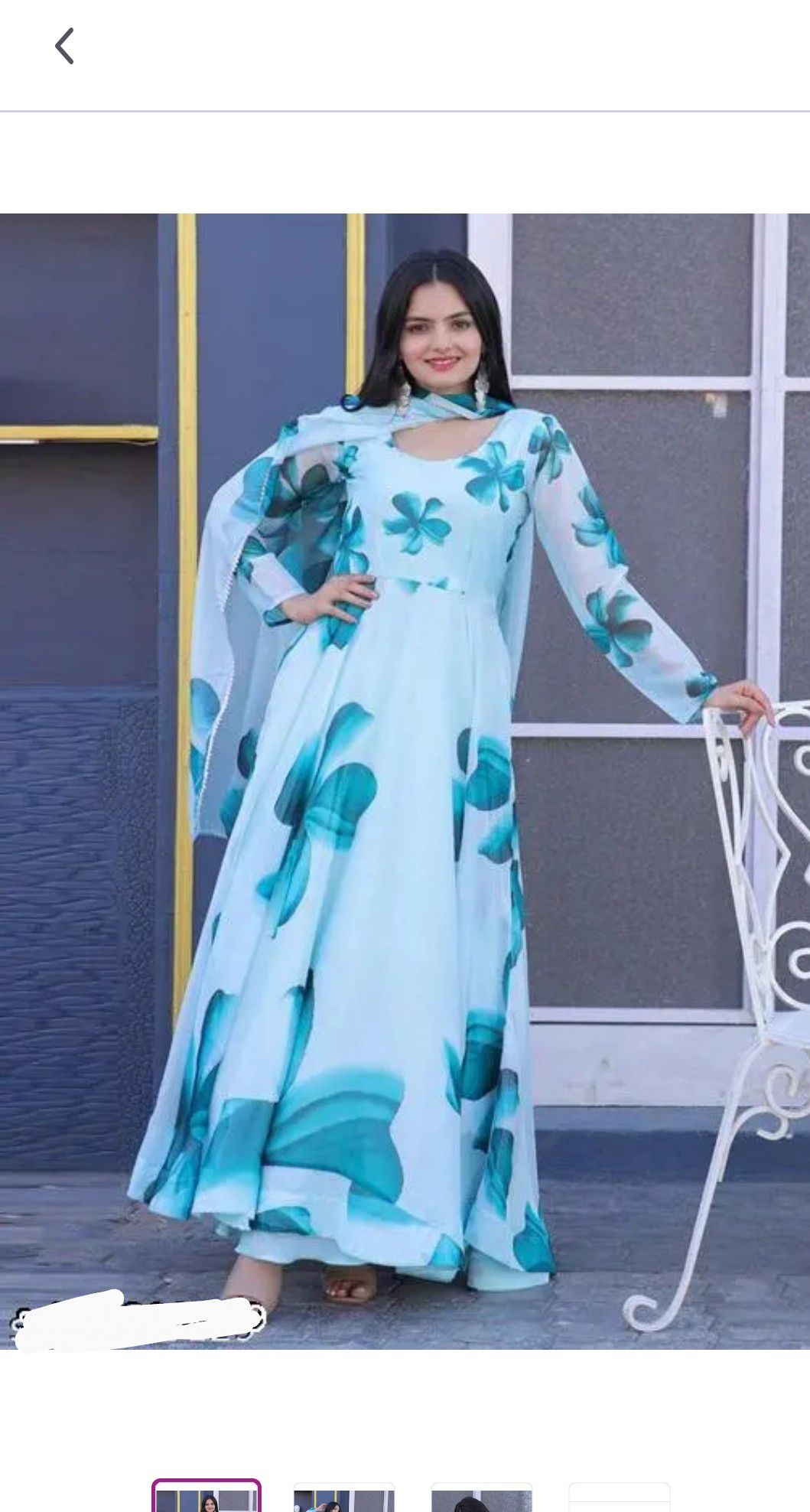 Anarkali Suit Dupatta Only Women's Straight Leg Anarkali Suit in Sea Green Party Wear Anarkali Dress Material Set 1