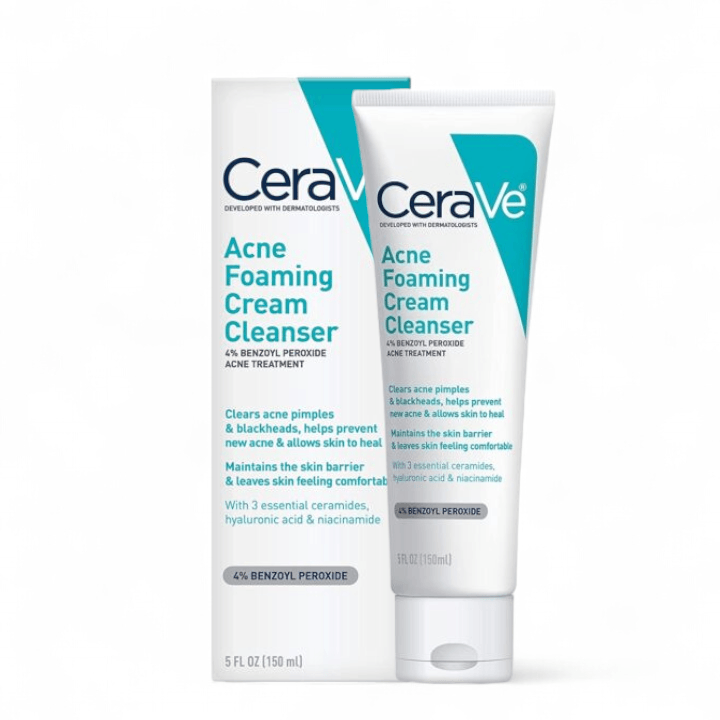 CeraVe Acne Foaming Cream Cleanser – 150ml (USA) | Salicylic Acid & Niacinamide | Gentle Cleanser for Acne-Prone Skin 1