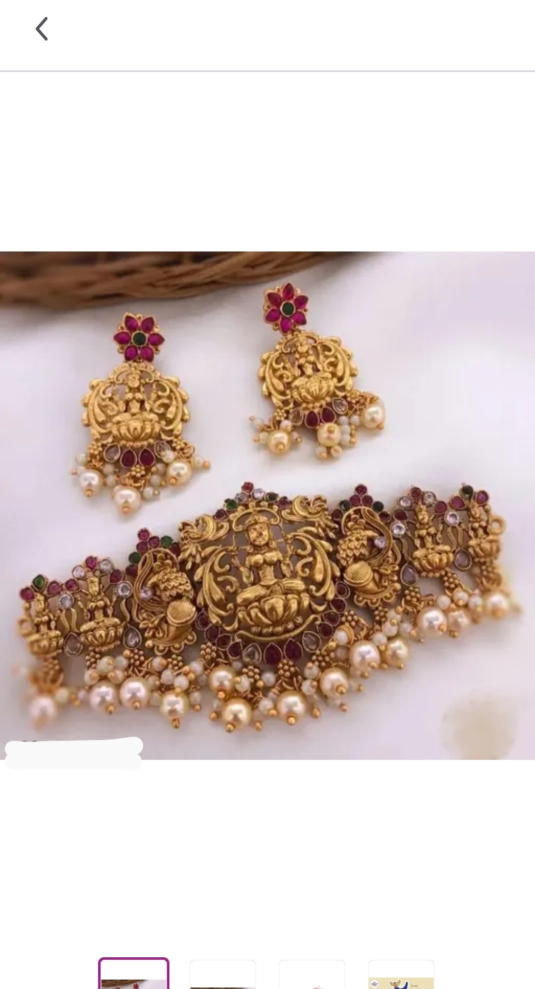 Gold Pleted Temple Jwellery Set 1