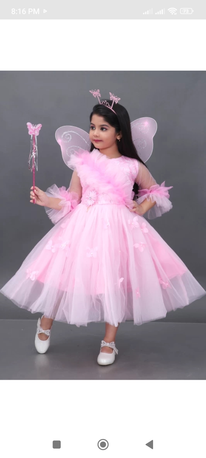 Girls Pari Frock Butterfly Set 1