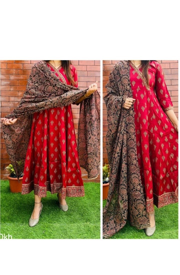 Anarkali Gaun Dupatta Set 1