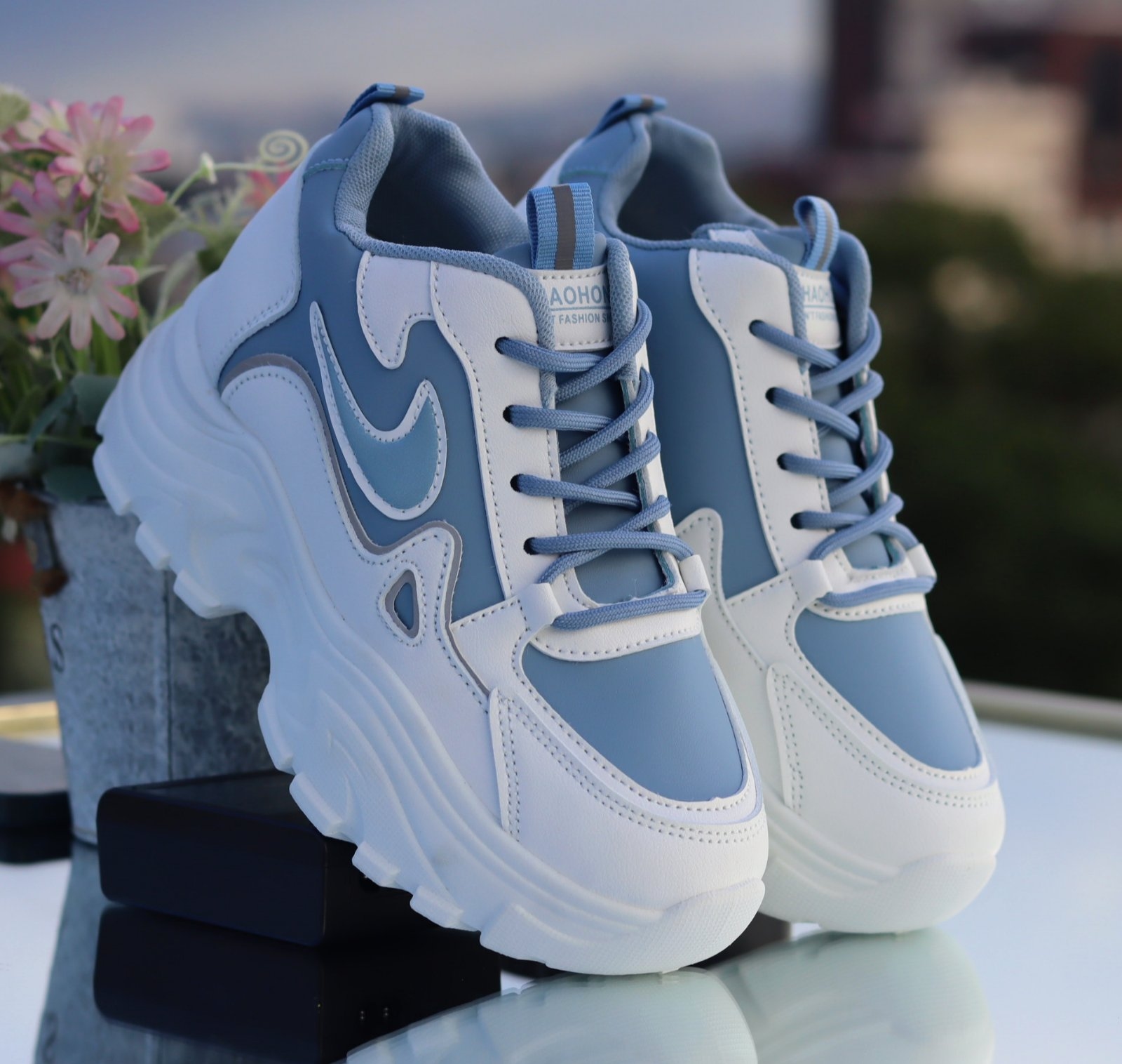 Ladies Korean Style Luxury Heel Sneakers 1