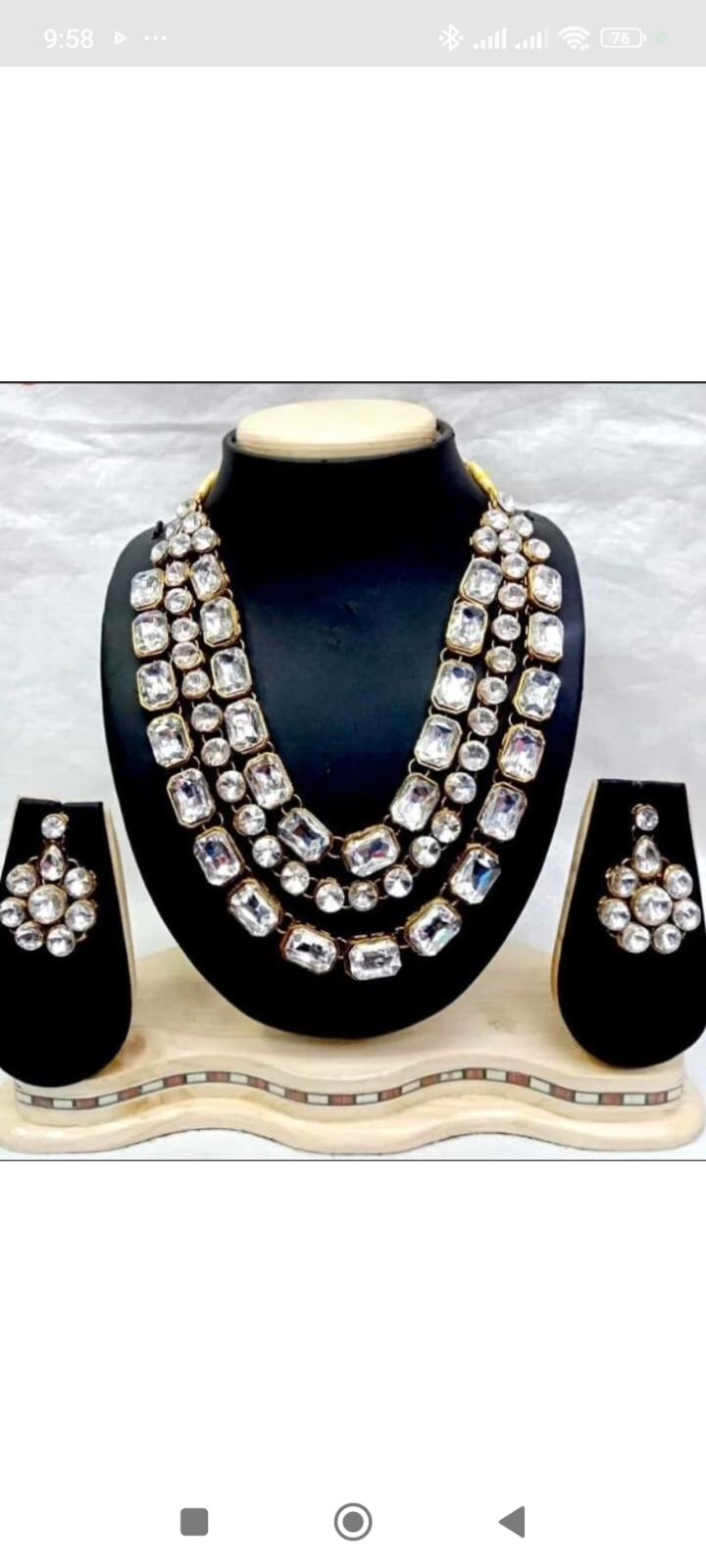 White Stone Jewellery Set 1