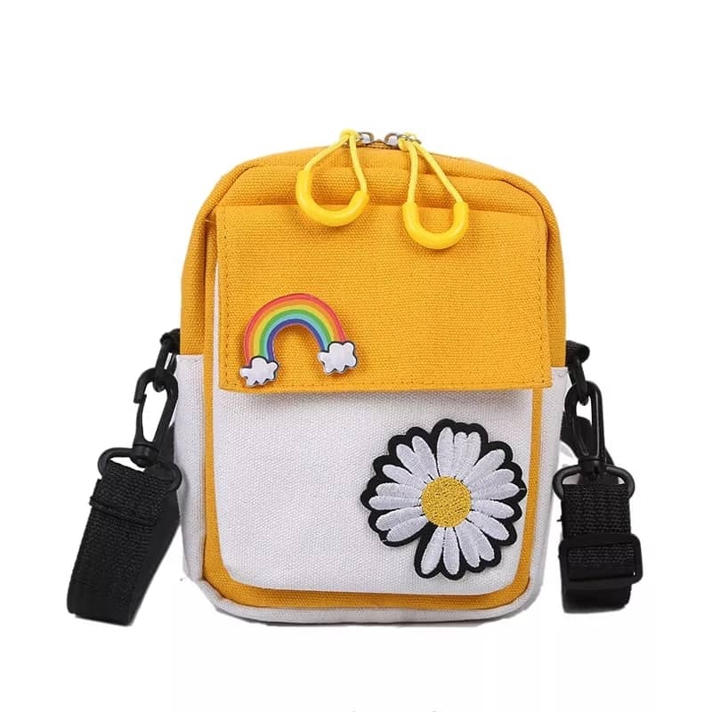 Canvas tote Bag 2020 New Small Daisy Canvas Bag Wild Shoulder Messenger Bag Fashion Student Small Bag Tide 2