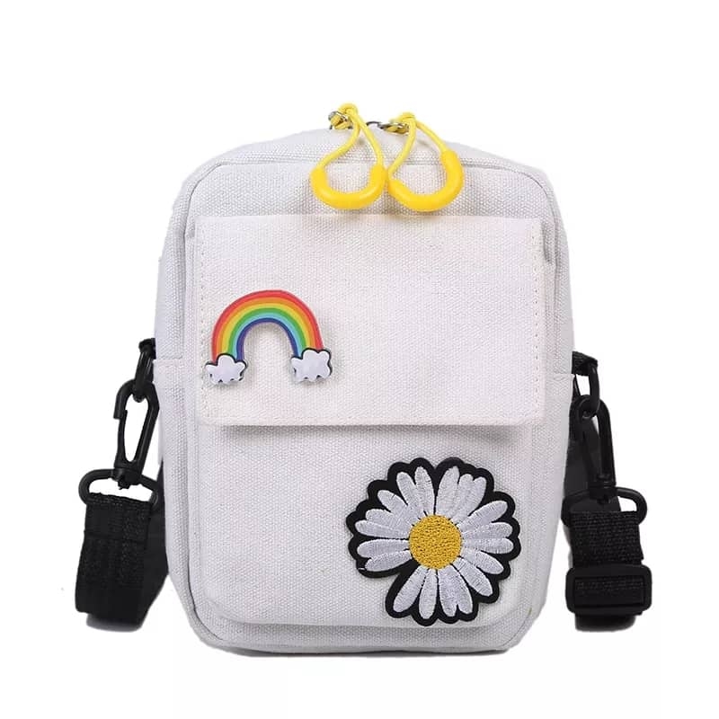 Canvas tote Bag 2020 New Small Daisy Canvas Bag Wild Shoulder Messenger Bag Fashion Student Small Bag Tide 4