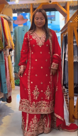 Red Kurti Sets  2