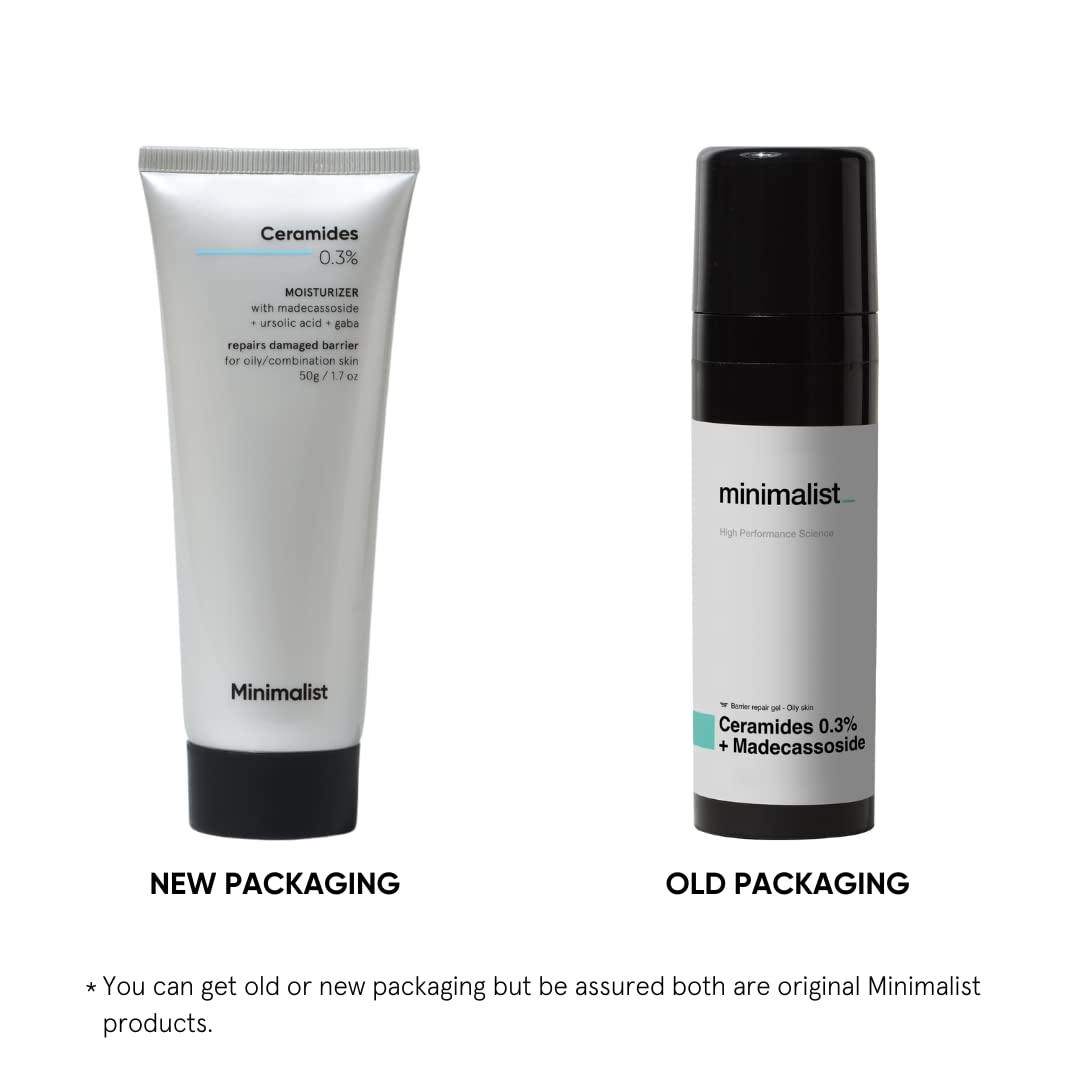 Ceramide Face Moisturizer Minimalist For Barrier Repair & Deep Moisturization | Daily Repairing Face Moisturizing Cream | For Oily - Combination Skin | 50g| Minimalist moisturizer 5