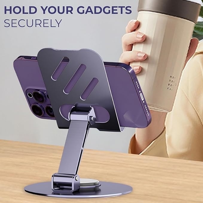 Best 360 Rotatable Metal Aluminium Phone Stand Base and Cell Phone Holder 1