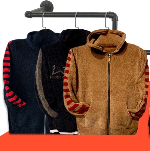 Custom Zip Up Winter Warm Hoodie Thick Oversized Men Fluffy Fur Fleece Jacket 4