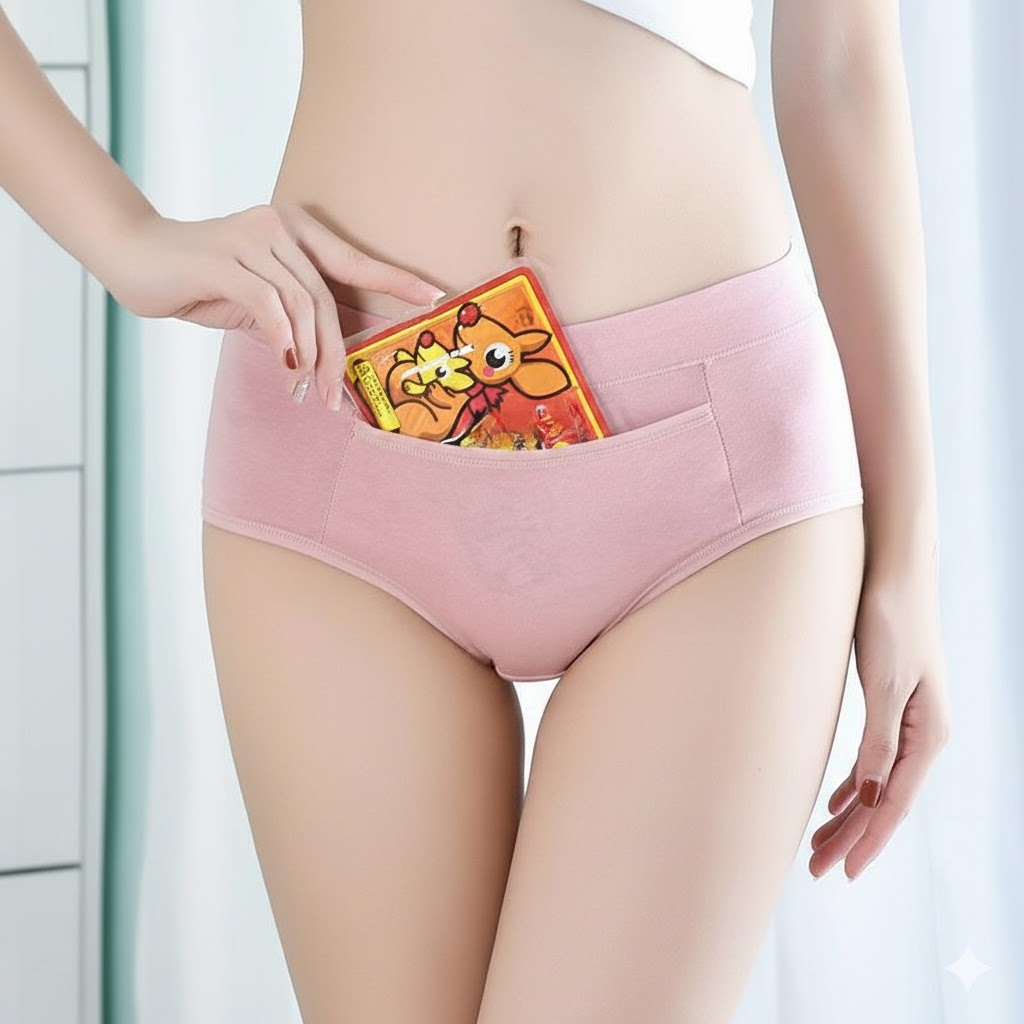 Reusable Menstrual Period Underwear With Pocket Women Period Panties 2 Pcs  2