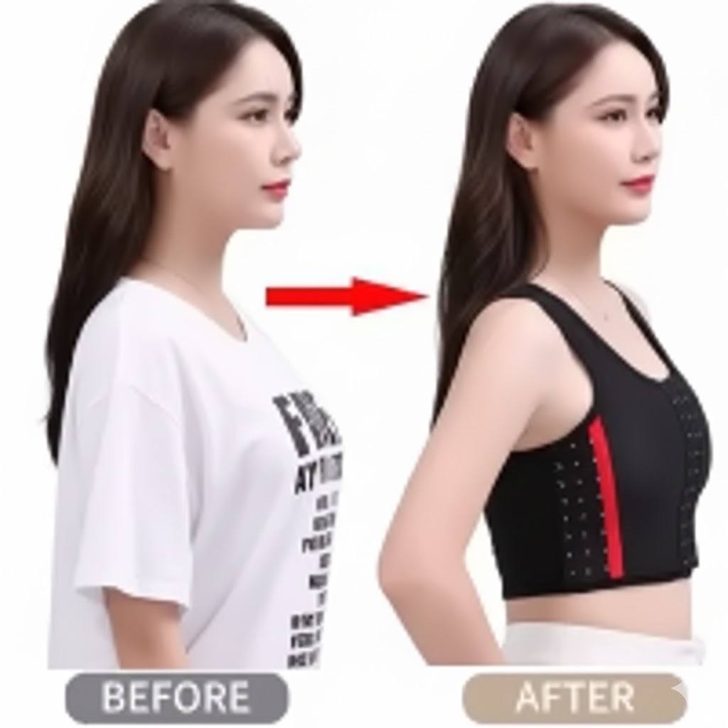 Bandage Trans Breathable Side Hook Bustier Bra Women's Corset Sports Bra Tank Tops Breathable Corsets Short Tomboy Short Chest Binder Top for Women 1
