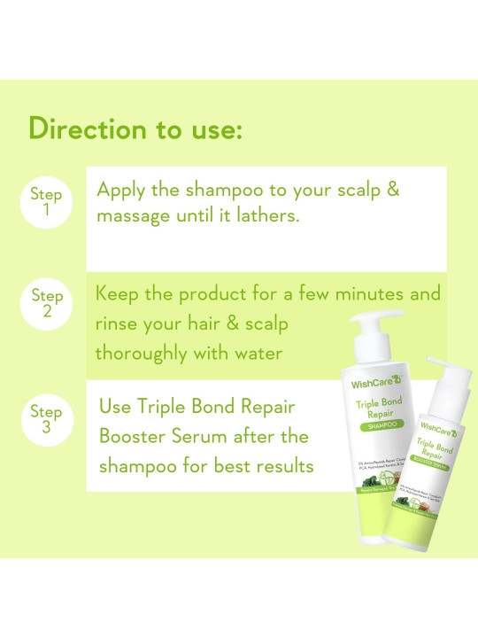 WishCare Triple Bond Repair Shampoo for Dry & Frizzy Hair 250ml 4