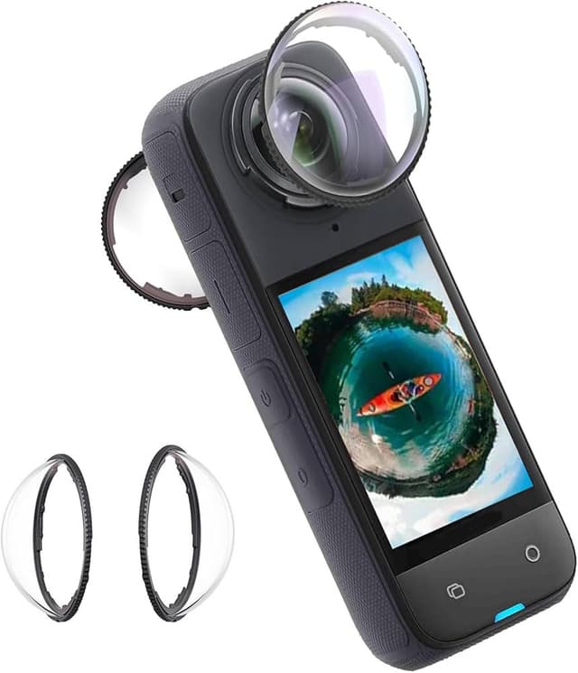 Premium Lens Guards for Insta360 X4, Upgraded Optical Performance Scratch-resistant Higher Transparency Tempered Glass Lens Protectors 10H Hardness