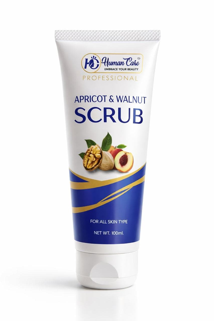 Human Care Apricot & Walnut Scrub For All Skin types 100 Ml