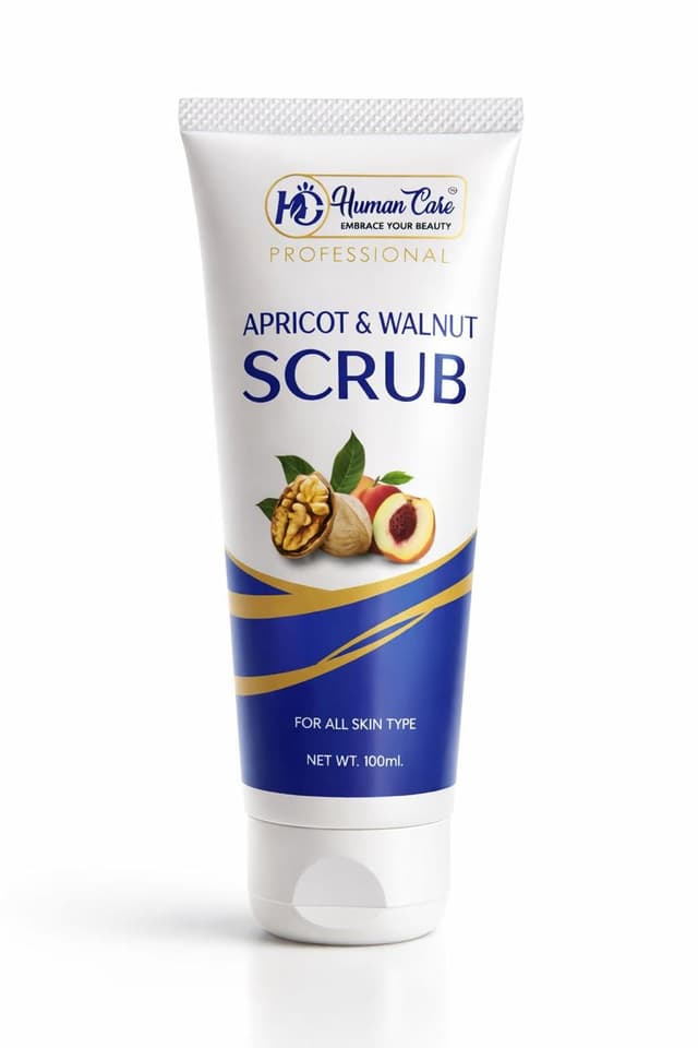 Human Care Apricot & Walnut Scrub For All Skin types 100 Ml