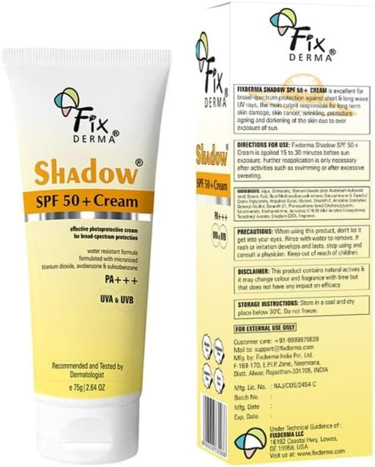 Fix Derma Shadow SPF 50 PA +++ sunscreen Cream -75g