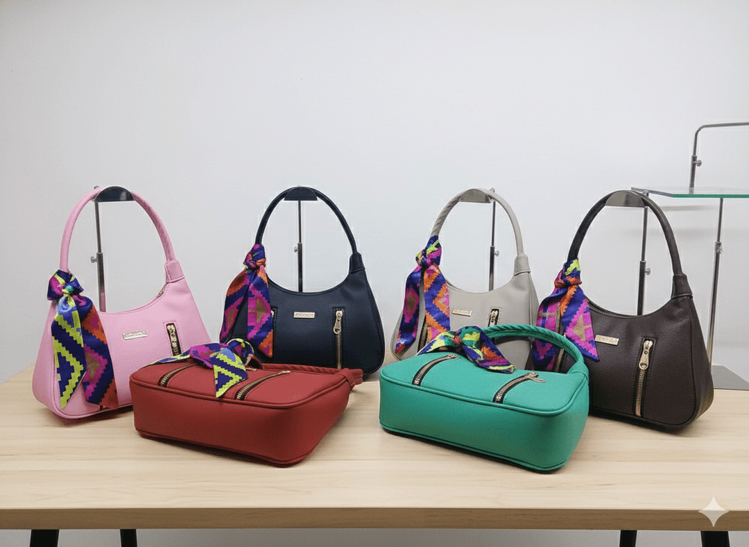 Trendy Mini Shoulder Bag with Front Zip Design