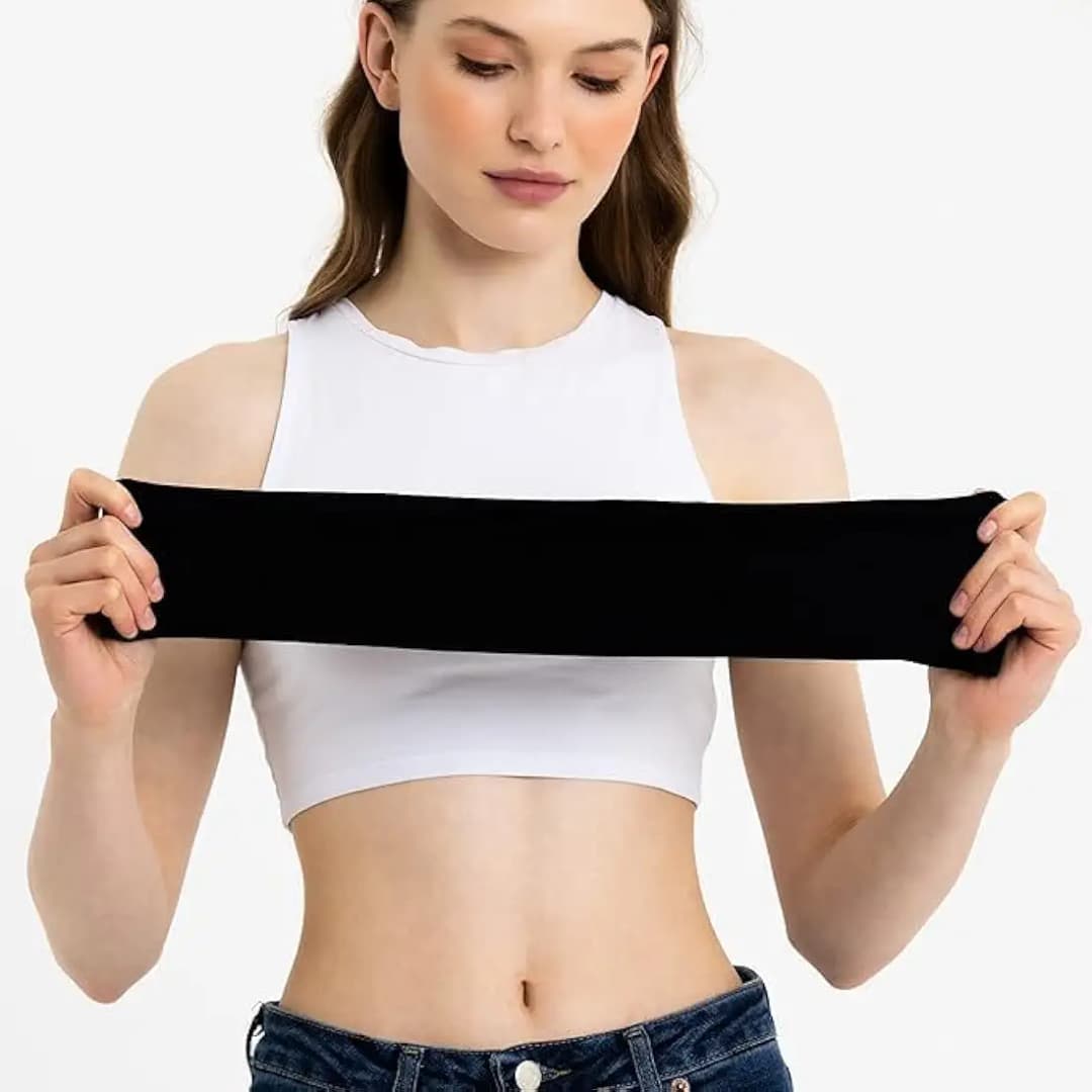 black Let's Slim brand unisex UV protection cooling arm sleeves with a half-finger glove 4