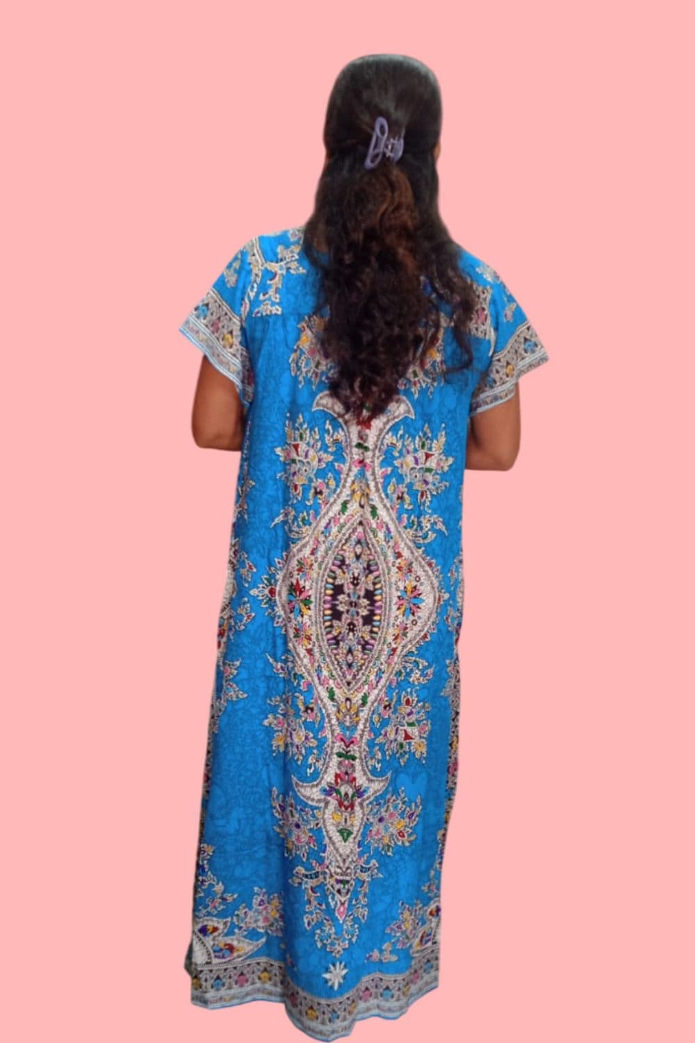 Women Nighty skyblue, Nightdress Nighty Gown for Women, Cotton Blend Nighty 1