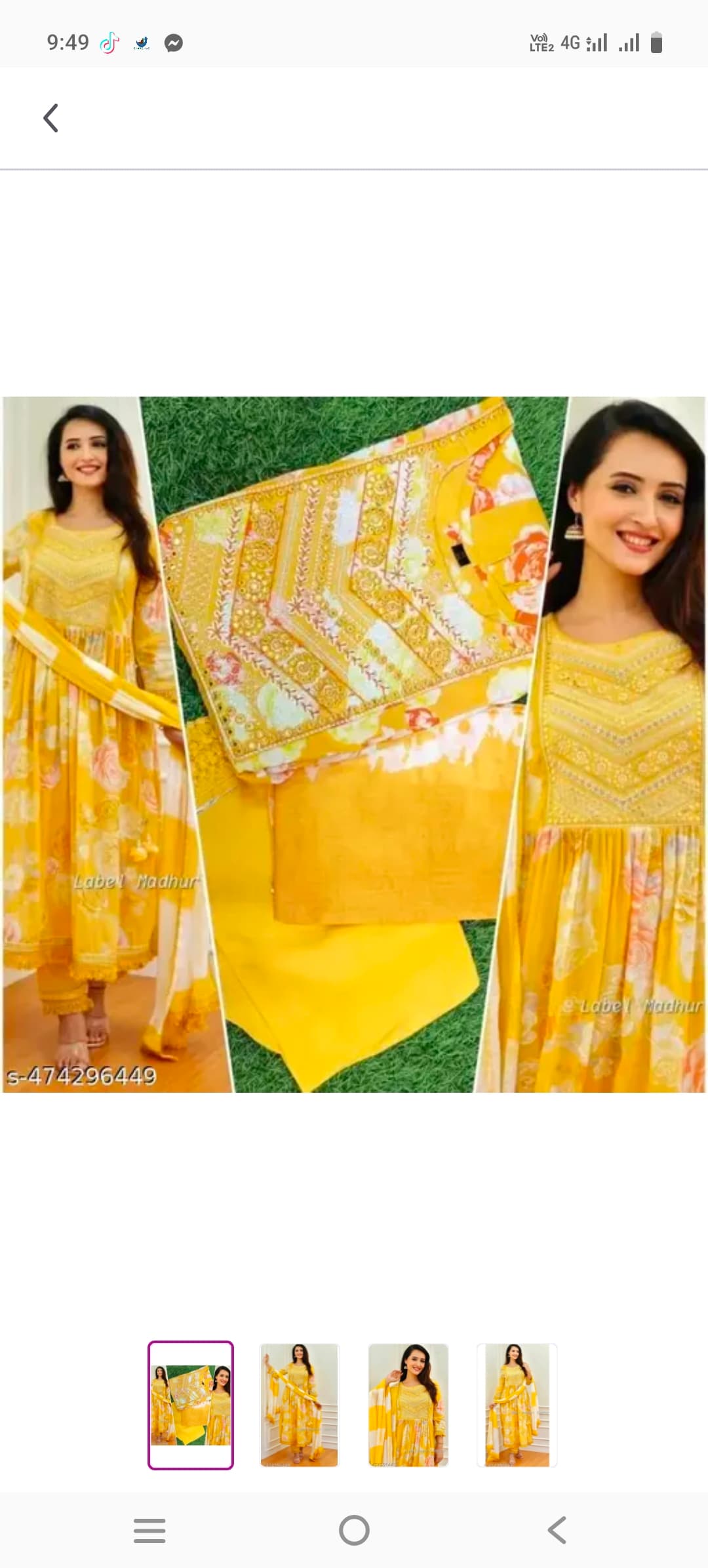 Kurti pant duppta set  2