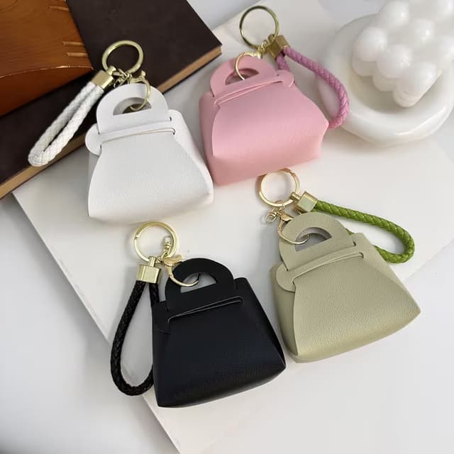 mini handbag-style keychain pouches
