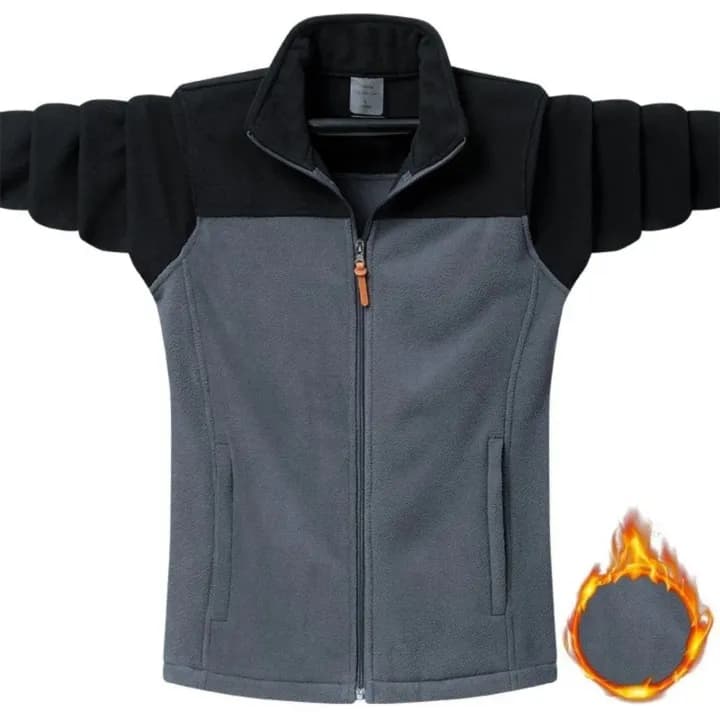 Winter Warm Polar Fleece Contrast Jacket For Men's.