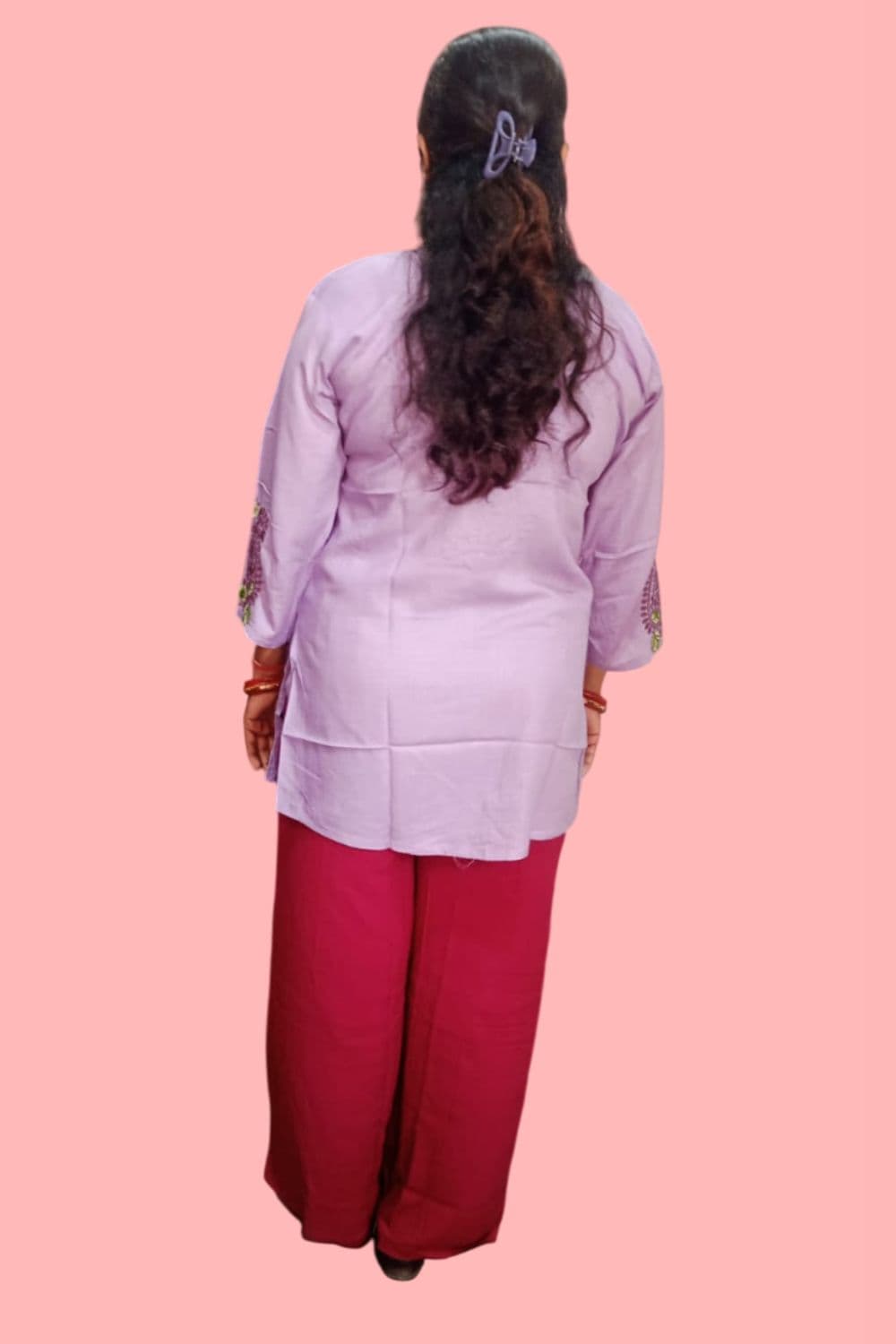 Cotton Straight Short Kurta with Pant Set for Women's and Girls Plus Size 1